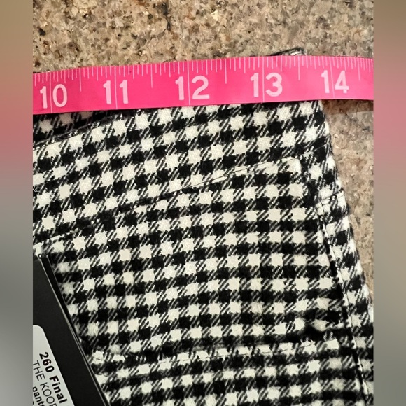 THE KOOPLES Check-Pattern Wool-Blend Trousers FR Size 36/US 4 NWT Black/White - Picture 8 of 15